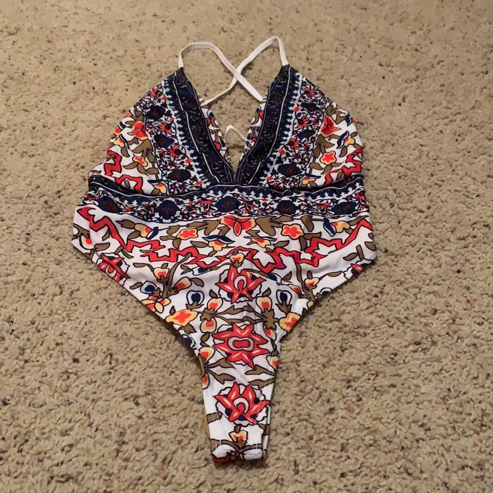 New/Never Worn Cute Patterned Swimsuit